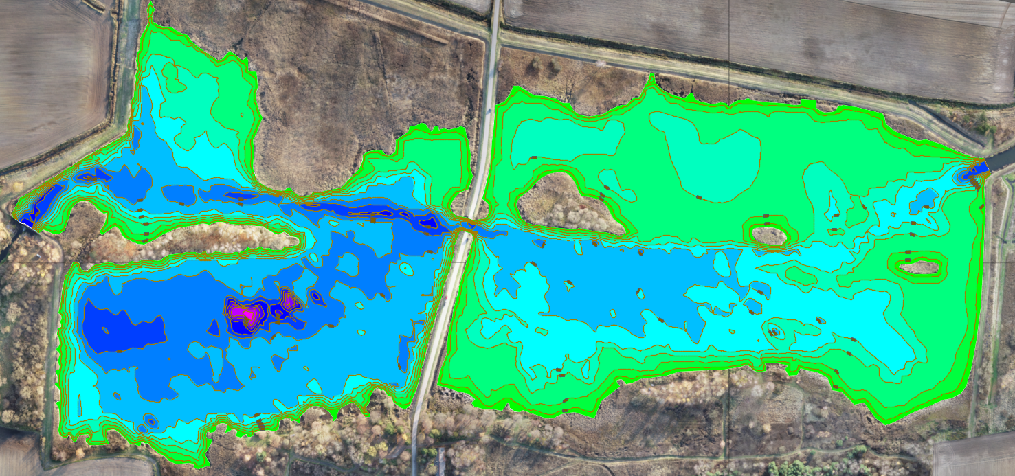 Gotowa mapa batymetryczna, izobaty, model 3D dna - realizacja GeoPixel