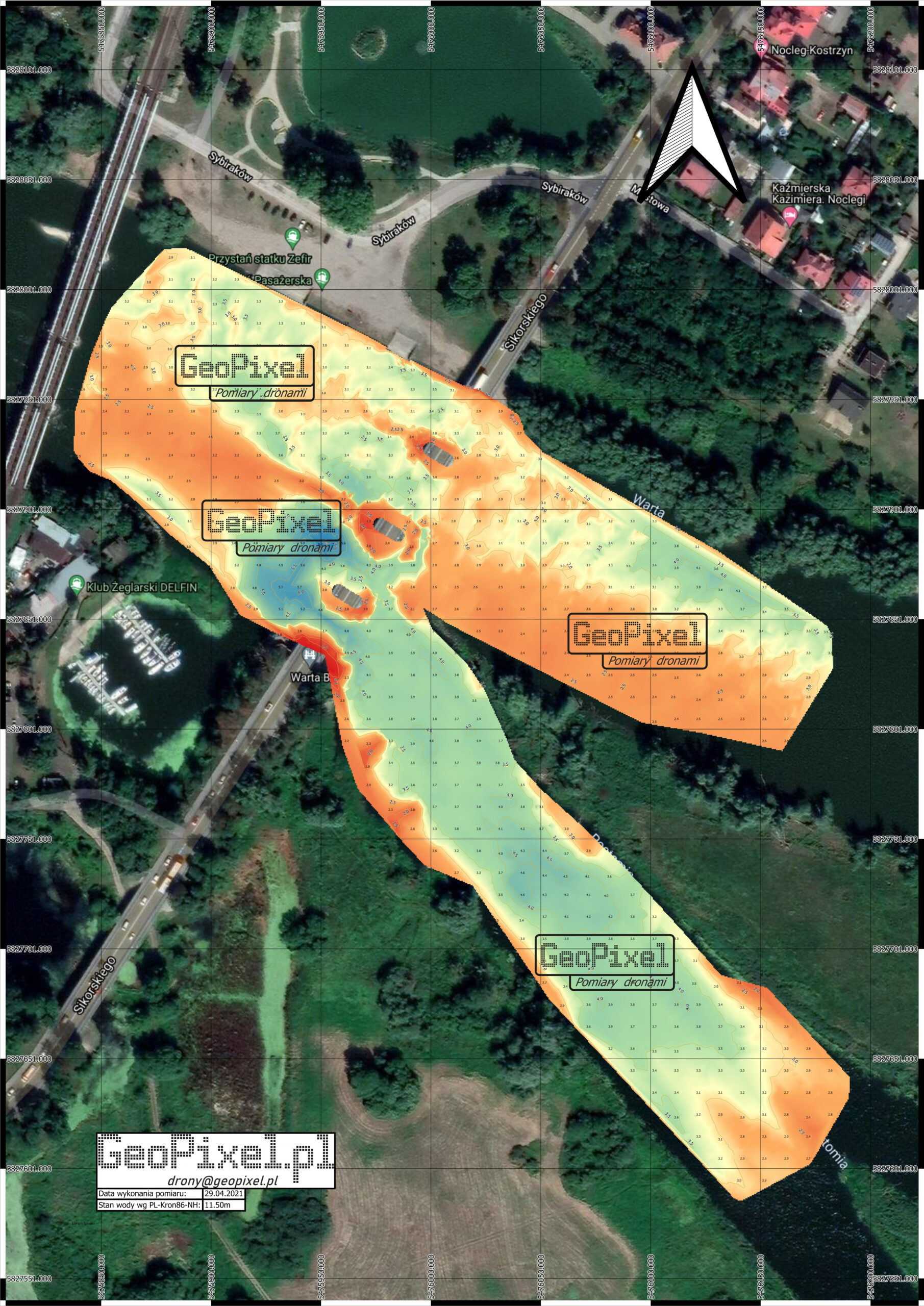 Tworzenie map batymetrycznych